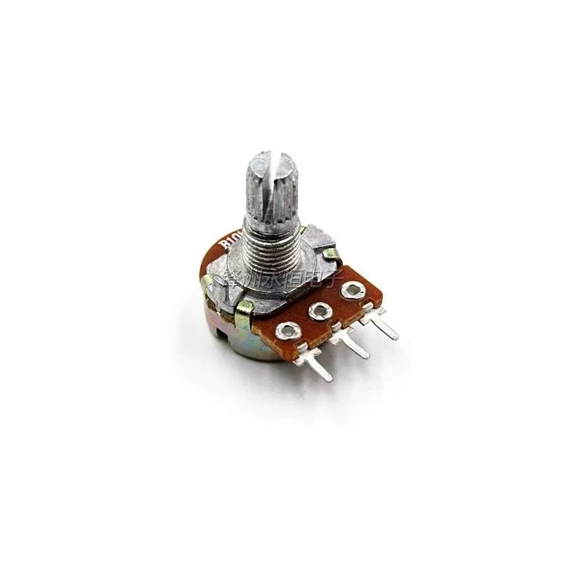 5Sets WH148 15mm 3 Pin Linear Taper Rotary Potentiometer Resistor 1K 2K 5K 10K 20K 50K 100KΩ Ohm For Arduino With AG2 White Knob