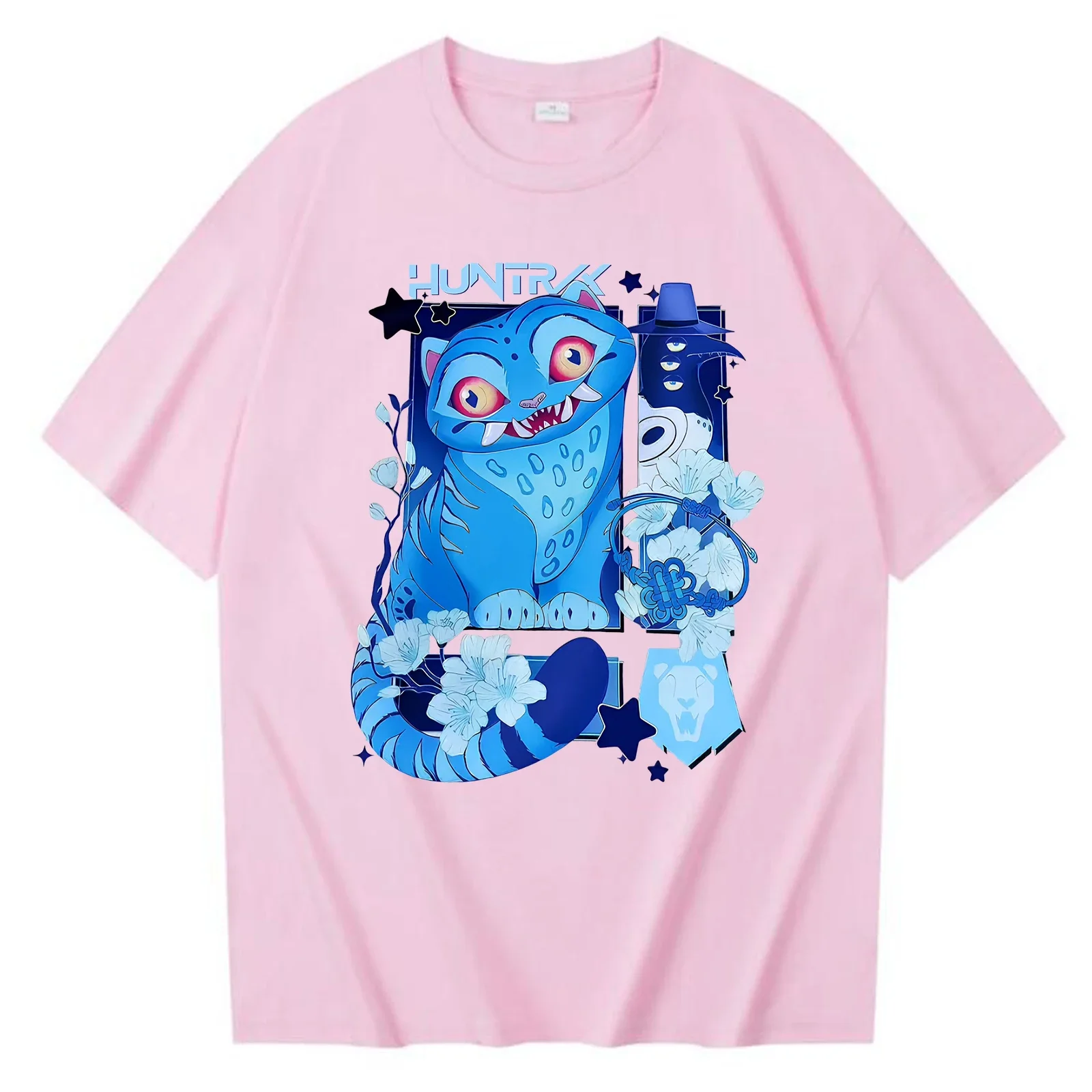 KPop Demon Hunters Derpy Tiger nueva película Harajuku cuello redondo camisa Casual regalo camisetas de manga corta ropa de mujer Y2K Top de verano