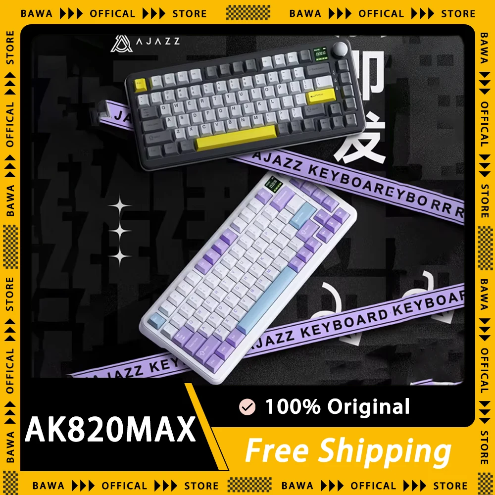 

AJAZZ AK820MAX Magnetic Switch Mechanical Keyboard 8K Hz Wired Gaming Keyboard Rapid Trigger RT 0.1mm Keyboard PC Accessories