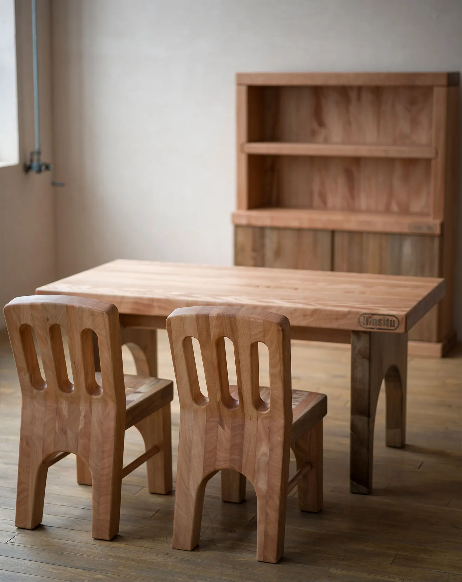 LTT work table thick material all solid wood writing desk retro niche toy table