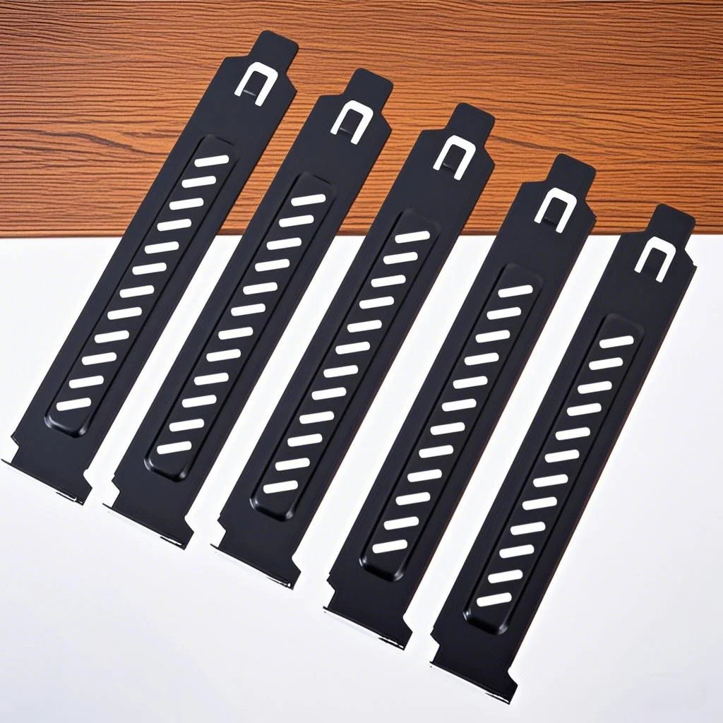 5pcs Stainless Steel PCI Slot Cover Dust Filter Blanking Board Cooling Fan Dust Filter Ventilation