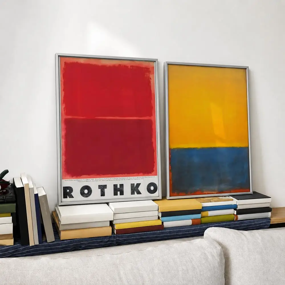 Artist Mark Rothko Poster Self‑Adhesive Waterproof PP Poster Coffee House Bar Wall Art Sticker Room Home Decor