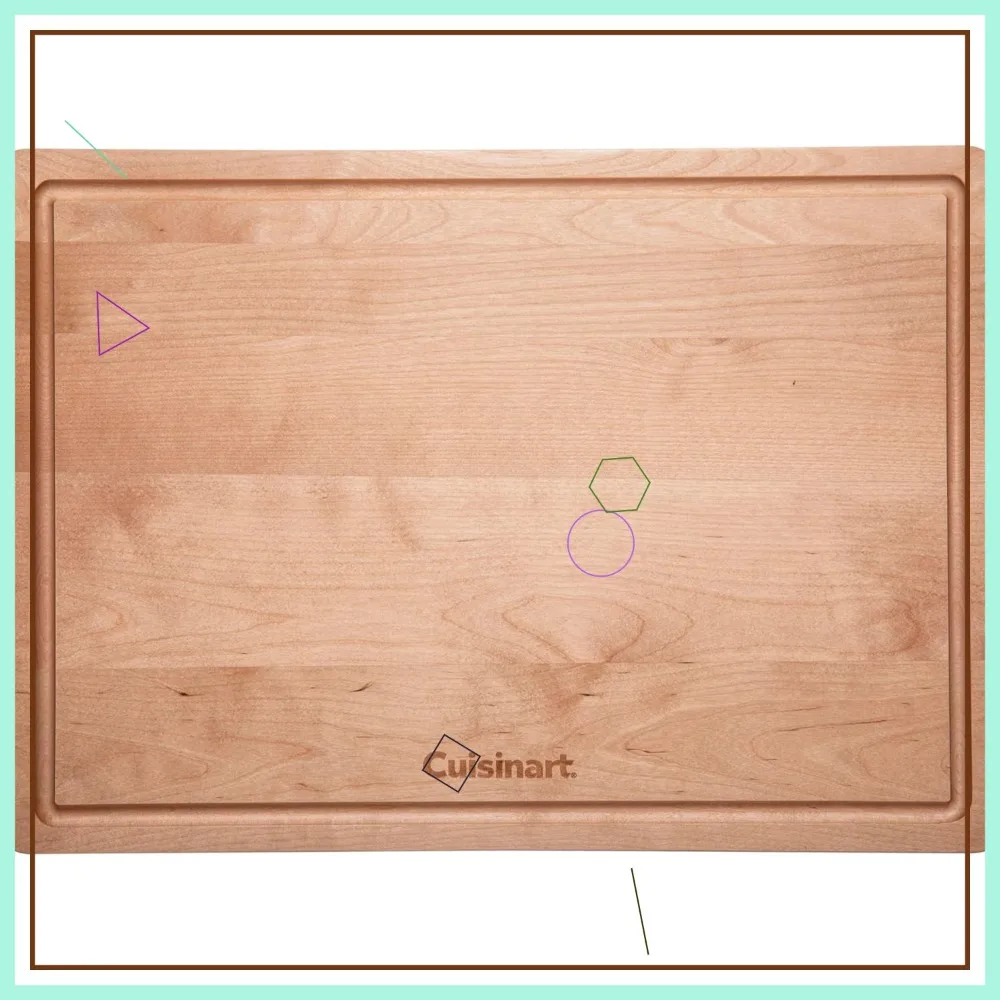 

17-дюймовая разделочная доска из кленового дерева с канавкой для сока, двусторонняя кухонная разделочная доска для домашних повара