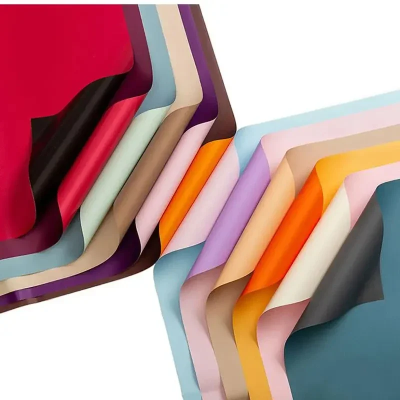 5 teile/paket Blume Geschenkpapier Goldene Grenze Rose Koreanischen Stil Halb Transparent Geschenk Verpackung Floristen Bouquet Verpackung Material