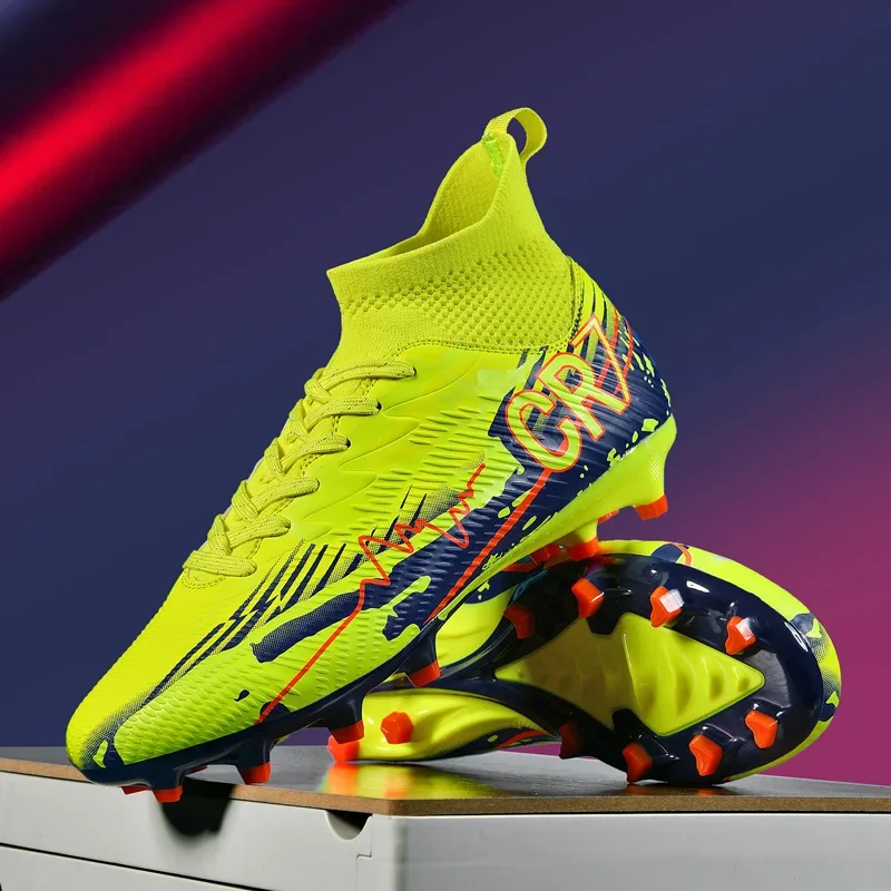 New Men Soccer Shoes Cleats Outdoor Match Training Sport Football Boots Long Spikes Comfortable Adult Breathable Boys Non Slip image 4
