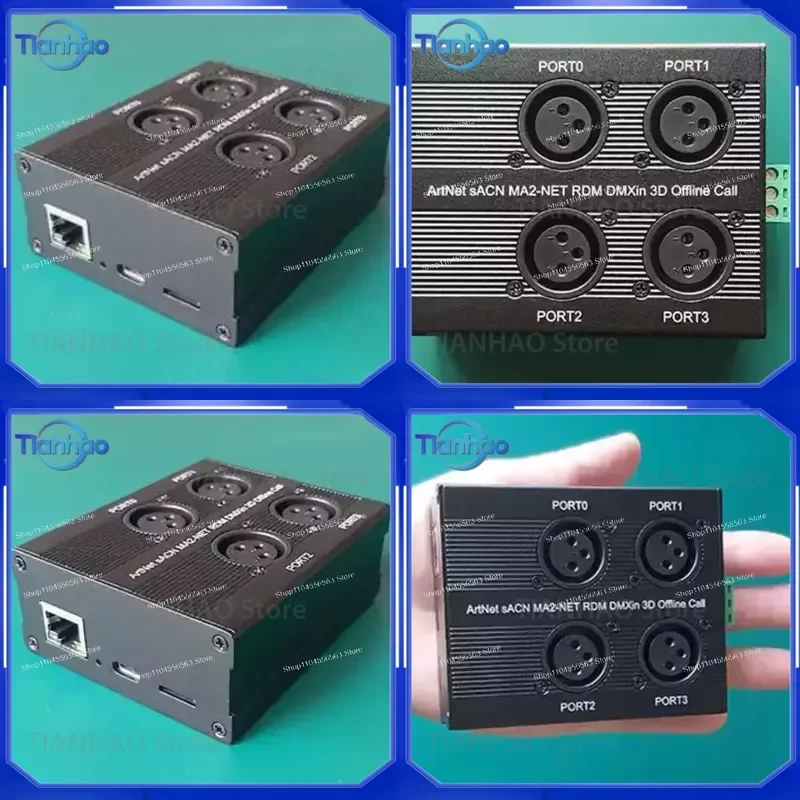 4 Port DMX512 Lighting Controller for ArtNet sACN MA RDM Support Stage Light Control System Professional DJ Equipment
