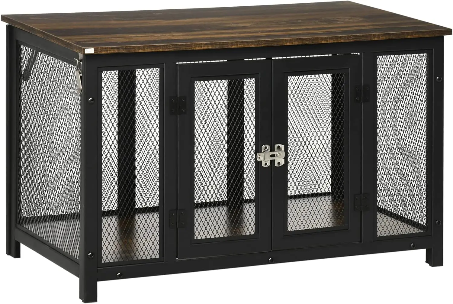 Dog Crate with Openable Top, Big Dog Crate End Table, Puppy Crate for Small Dogs Indoor, Spacious Interior, Pet Kennel, Brown