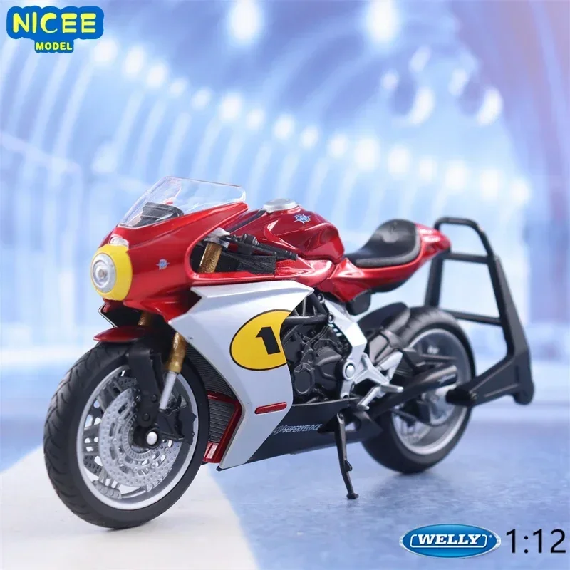 

WELLY 1:12 2022 MV Agusta Superveloce Ago High Simulation Alloy Model Adult Collection Decoration Gifts Toys