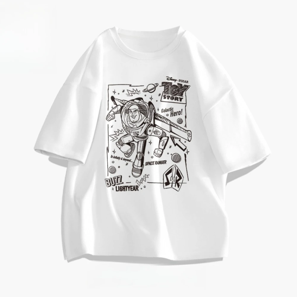 

Summer Cartoon Print Men's and Women's Short-sleeved Comfortable Casual Round Neck High-quality Short-sleeved T-sleeved Top