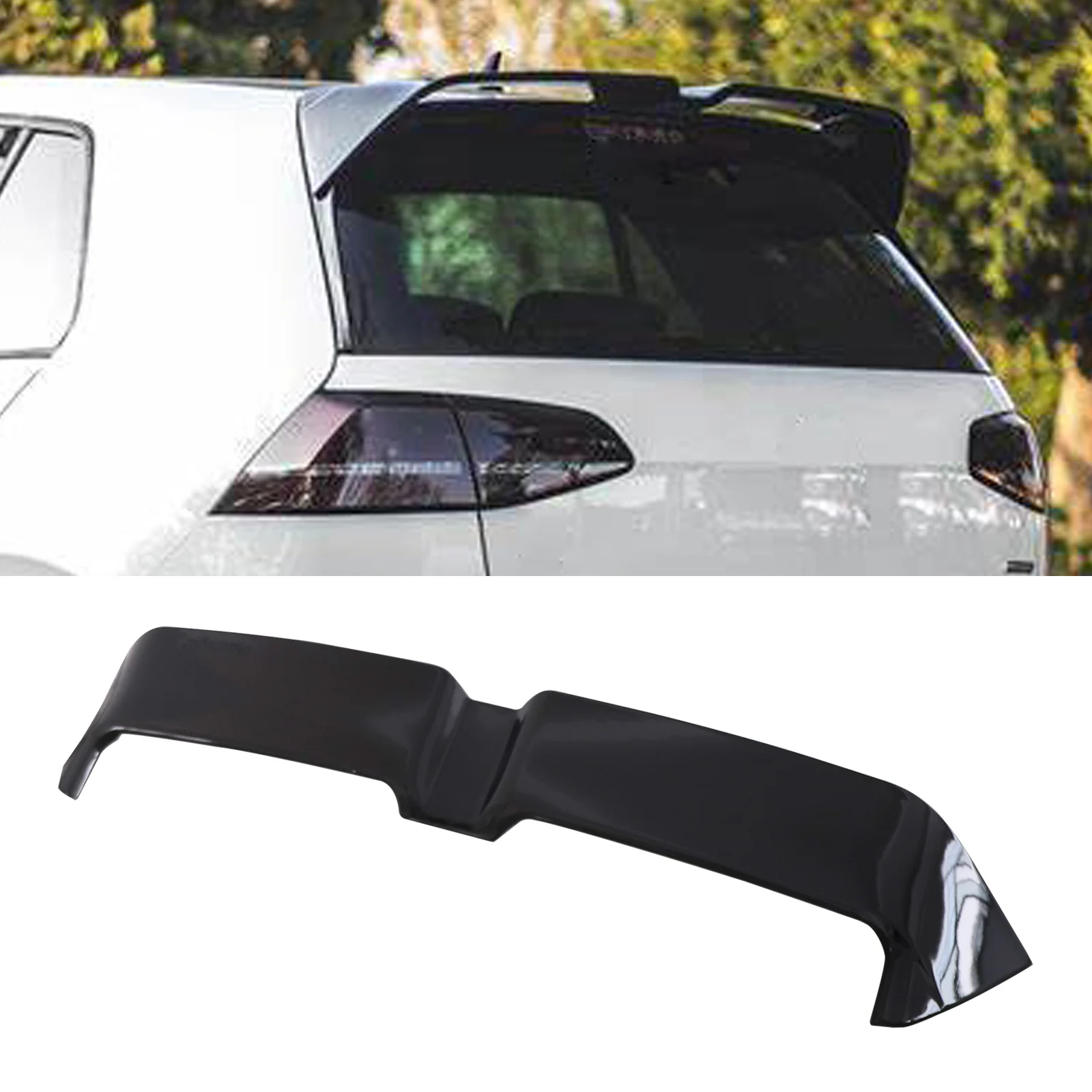 Car Rear Tailgate Trunk Roof Top Spoiler Wing Black Plastic For 2015 2016 2017 2018 2019 2020 VW Golf MK7 VII Hatchback