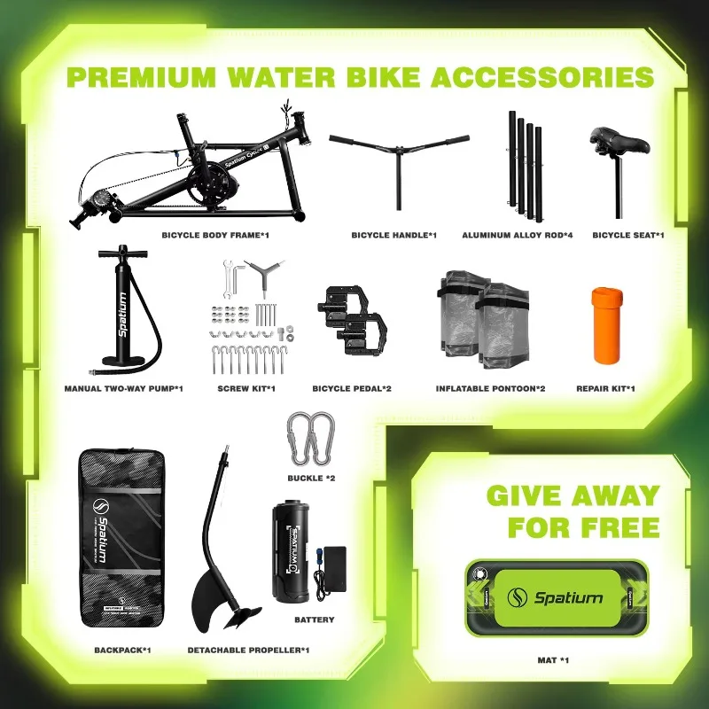 New Arrival Inflatable Electric Sup Water Bike E-Bike Pedal Boats For Water Sport