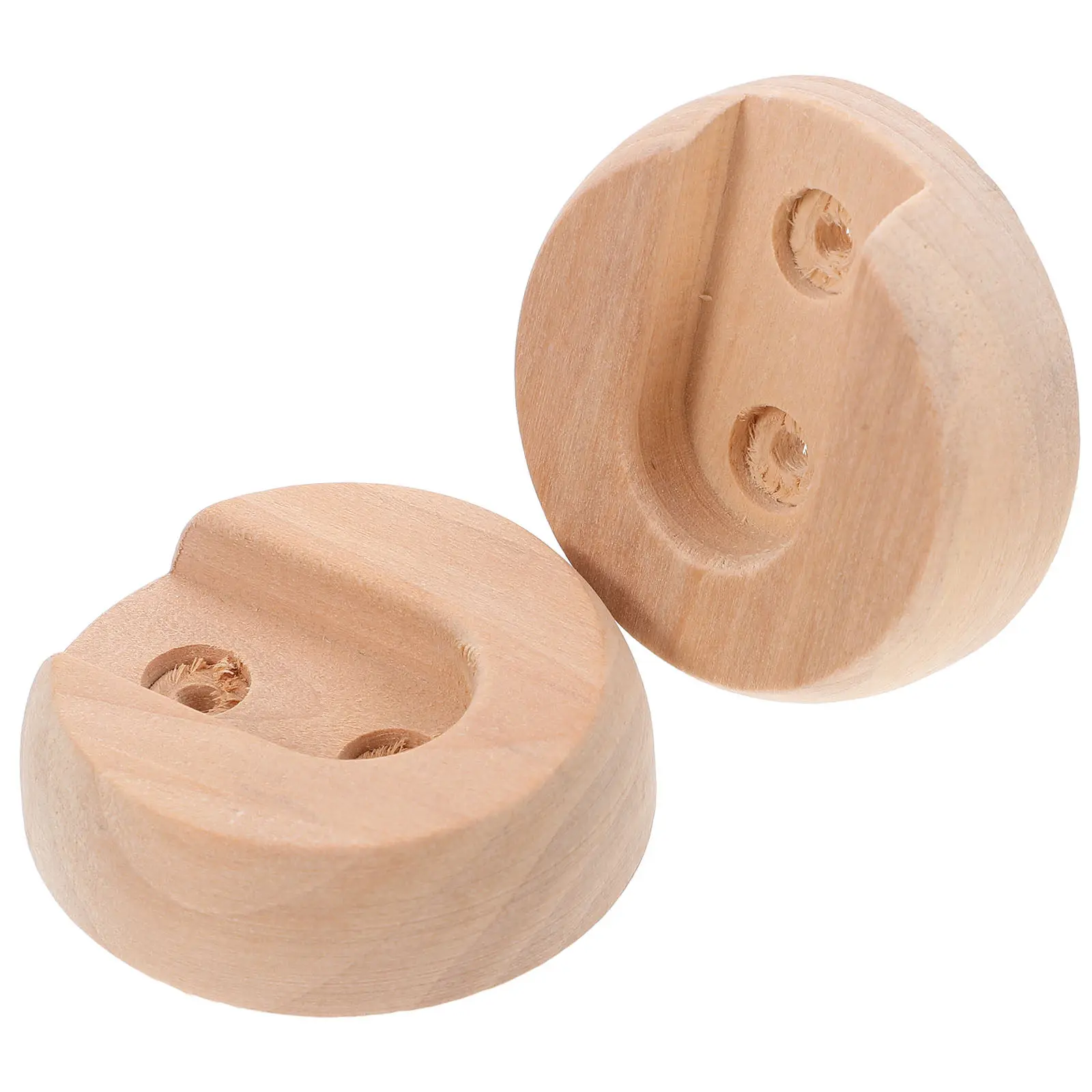 2Pcs Clothes Rod Brackets Wood Pole Holders Strong Closet Rod Bracket for Bathroom Bedroom Wardrobe Towel Shower Curtain Support