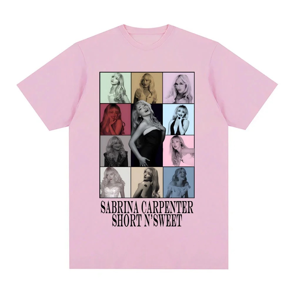 

Sabrina Carpenter-Short N' Sweet T Shirt Fashion Summer Casual O-neck Tshirt High Quality 100%Cotton Comfortable Ropa De Mujer