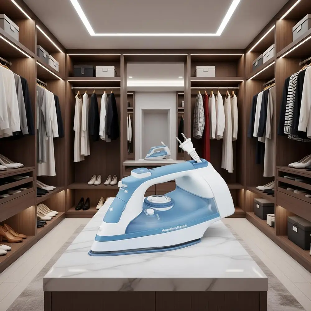 

Паровой утюг и пароварка для мяса с износостойкой подошвой, регулируемыми настройками подачи пара, кабелем длиной 8 футов, 3-режимным автоматическим отключением, защитой от перегрева.