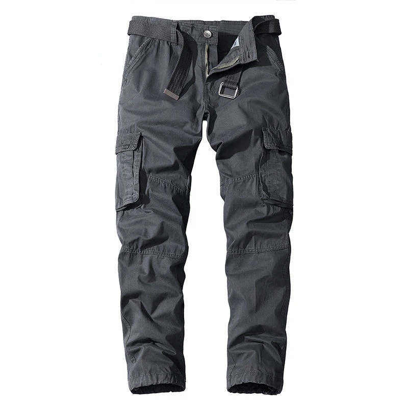 Pantalones militares de algodón para hombre, pantalón informal de carga de Color sólido, al aire libre para senderismo, viajar, trabajo con