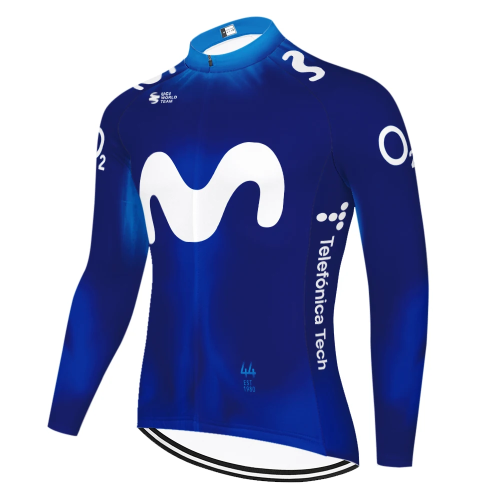 2023 cycling movistar Long Sleeve summer spring cycling Jersey Bike Bicycle Shirt cycling clothing MEN quick dry cycling wear