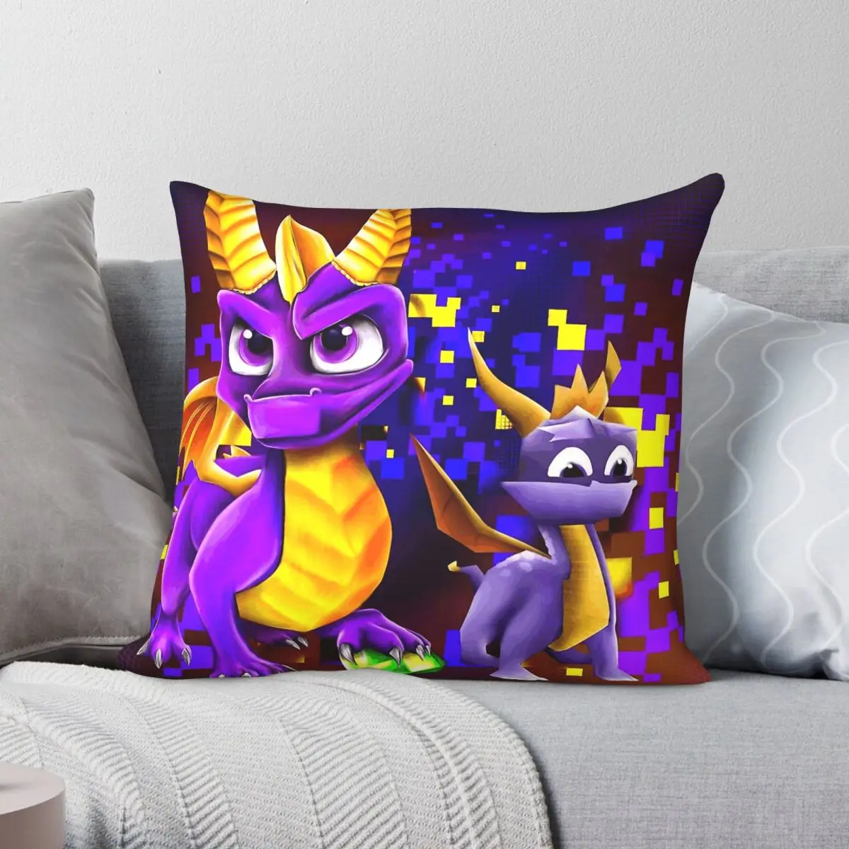 Spyro Reignited Trilogy Square Pillowcase Polyester Linen Velvet Creative Decorative Throw Pillow Case Home Cushion Cover 18
