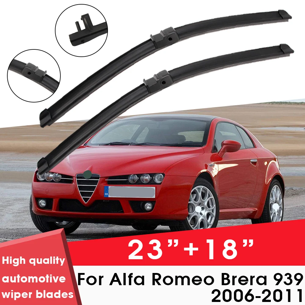 

Car Wiper Blade Blades For Alfa Romeo Brera 939 2006-2011 23"+ 18" Windshield Windscreen Clean Naturl Rubber Cars Wipers