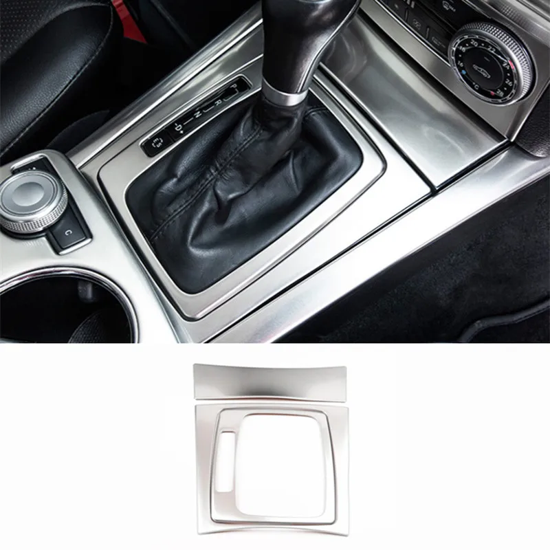 Center Console Gear Shift Panel Cover Trim 3Pcs For Mercedes Benz C Class W204 2007-2014 LHD Stainless Steel Car Styling