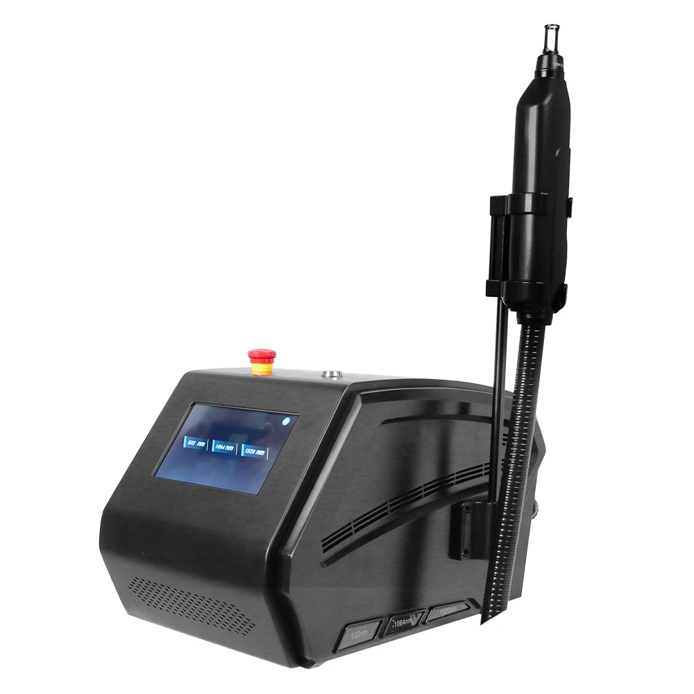 Portable 500W Painless Nd Yag Tattoo Removal Machine Non-Bleach Non-Invasive Pigment Removal