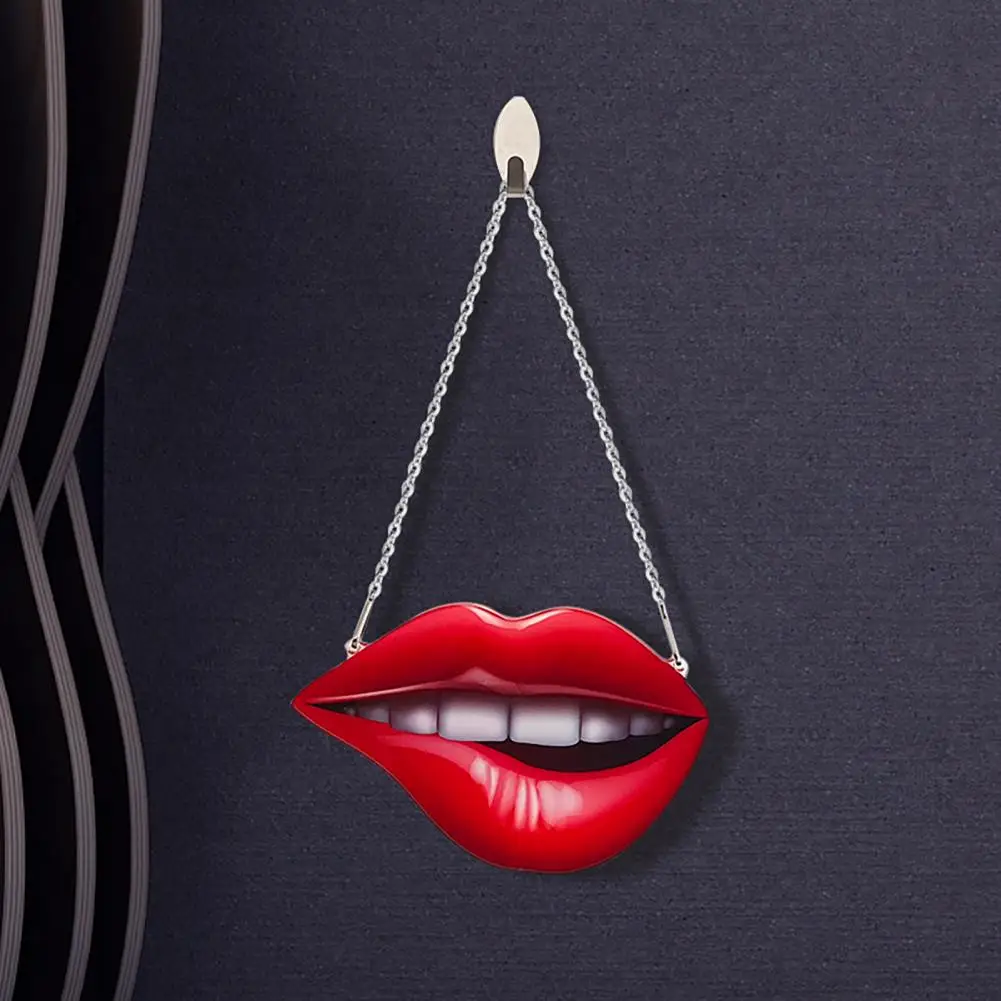 Wall Pendant Acrylic Anti-fade Double-sided Decorative Nordic Style Printing Women Red Lips Home Decoration for Friends