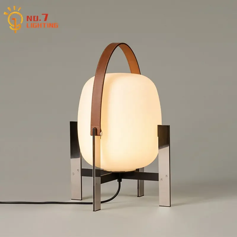 Luxury Designer  Metal Glass Portable Art Table Lamp LED E27 Simple Modern Light Fixtures Model/Living Room Bedroom Study Coffee