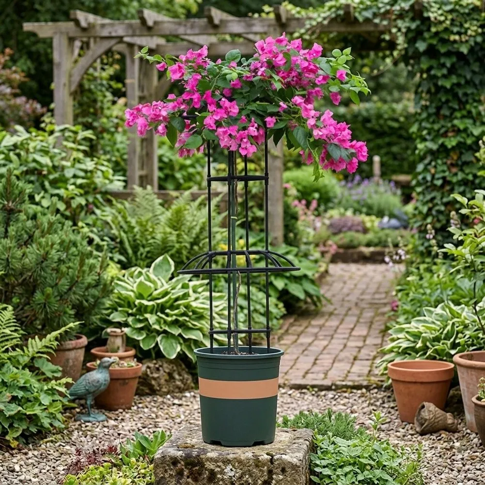 Umbrella Trellis for Potted Plants Metal Construction 130cm 160cm Height 1pc Support Frame Garden Climbing Aid