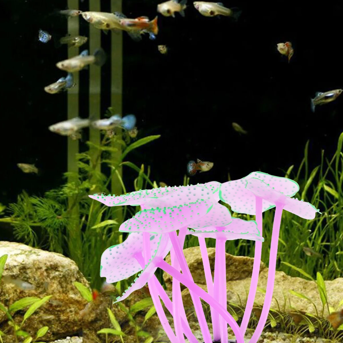 

Aquarium Artificial Luminous Coral Plastic Fish Tank Decoration Realistic Landscape Ornament Fish Tank Coral Landscape Ornament