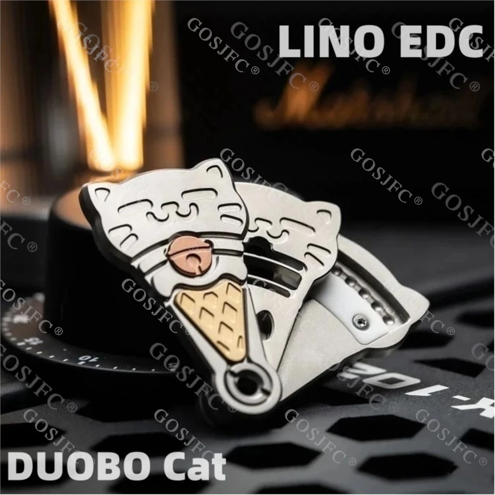 

LINO EDC DUOBO Mechanical Tuning Fork Stainless Steel Three-layer Fidget Slider Stress Relief Toy For Adults