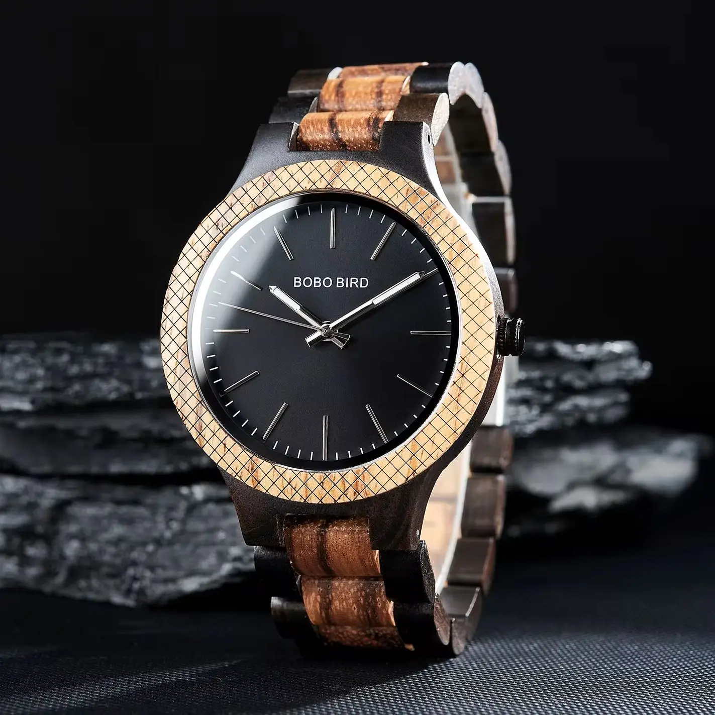 BOBO BIRD Men's Watches Wooden Quartz Watch Male Wristwatches Timepieces Clock Support Dropship часы мужские Great Gift For Men