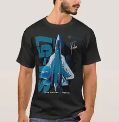 Su-57 Stealth Multirole Fighter Aircraft T-Shirt Short Sleeve Casual Cotton O-Neck T Shirts