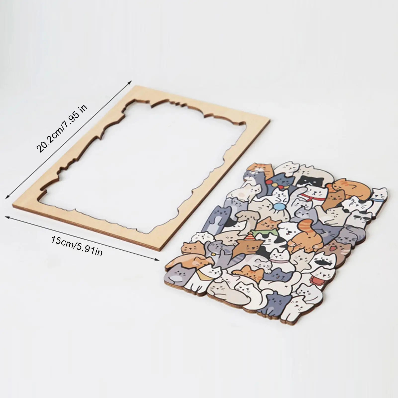 고양이 직소 퍼즐 100 조각 어린이 교육 보드 게임 동물 테마 어린이를위한 크리스마스 생일 선물 가족 파티 게임