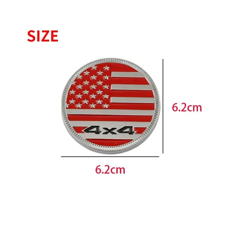 3D Metal Side Fender Rear Trunk Badge Emblem Sticker 4X4 US Flag For Jeep Wrangler Grand Cherokee Dodge Car Accessories