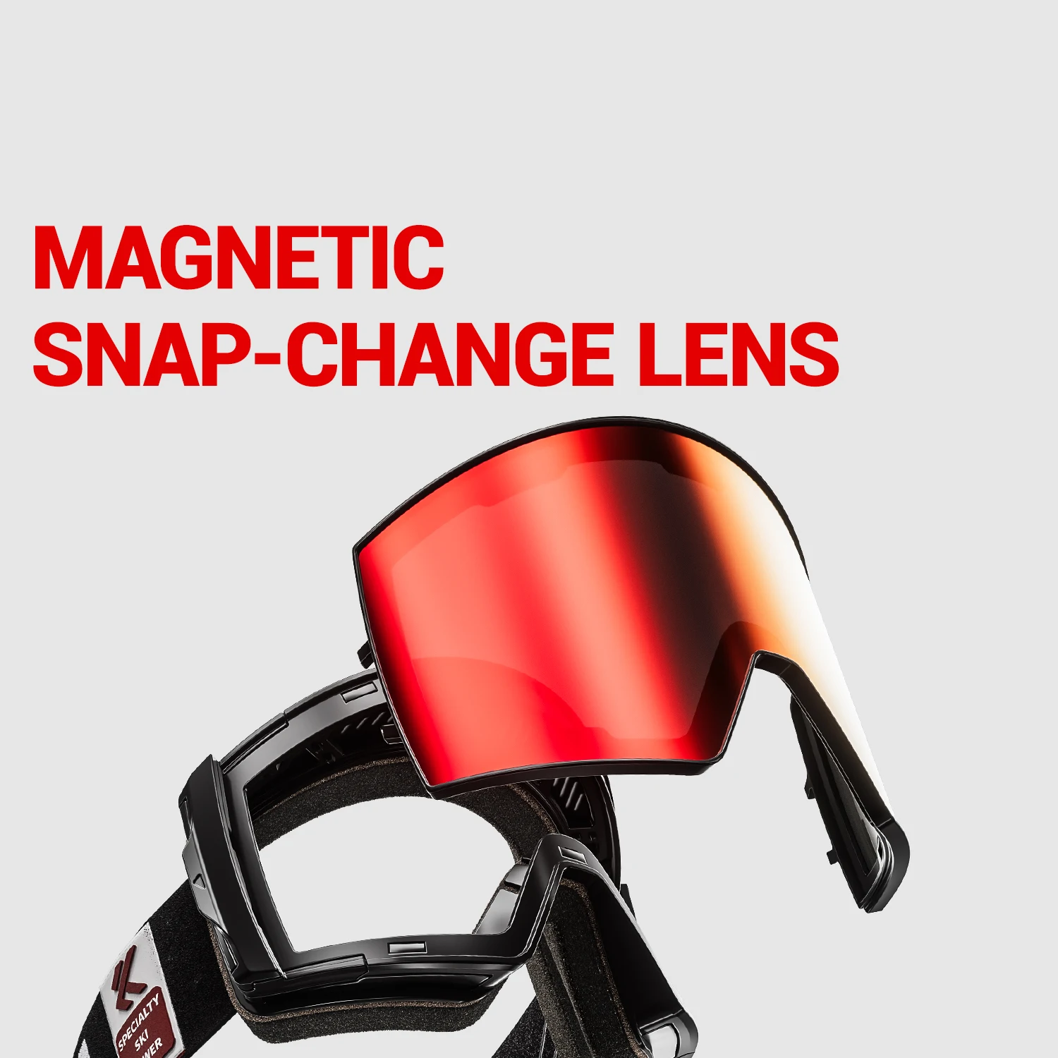 KAPVOE Sports Ski Snowboard Mask Goggle Men UV400 Protection Women Glasses Magnetic Attraction Outdoor Anti-Fog Skiing Goggles