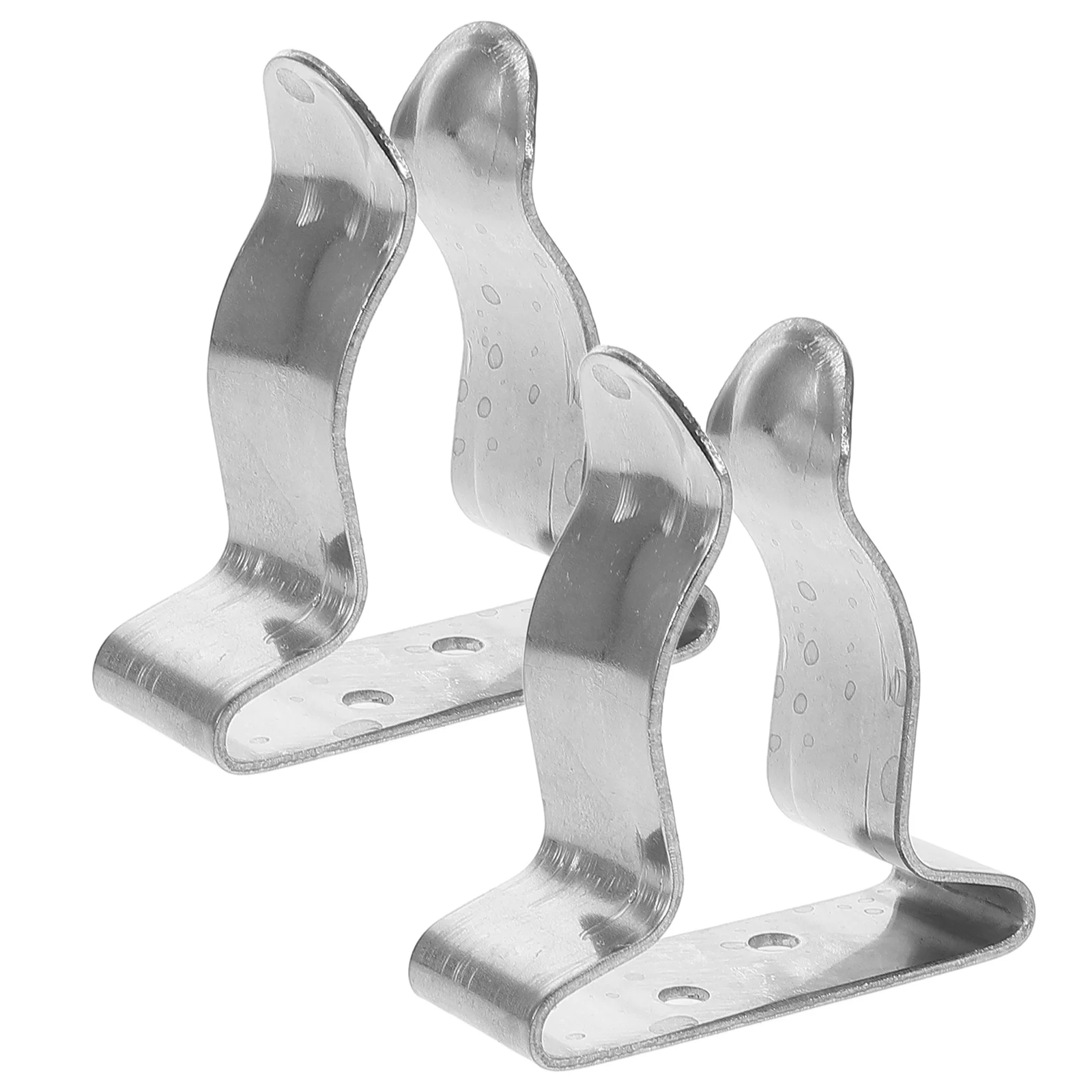 

2 Pcs Ship Accessories Paddle Clip for Kayak Kayaks Buckle Sturdy Holder Canoes Stainless Steel Deck Mounted Fixed Outdoor