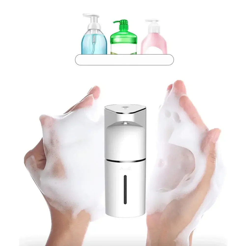 3pcs/set Automatic Soap Dispenser 116x75x196mm Infrared-sensing Technology Soap Dispenser Adjustable Foam,350ml USB Rechargeable