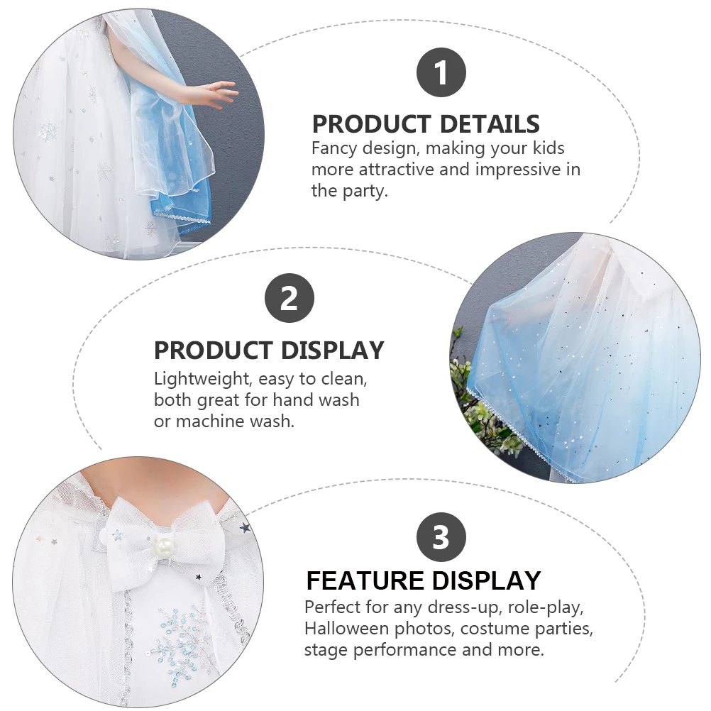

Hooded Cape Cloak Kids Masquerade Costume Party Accessories Cotton Creative Comfortable Lightweight Easy Clean Dress Up Role