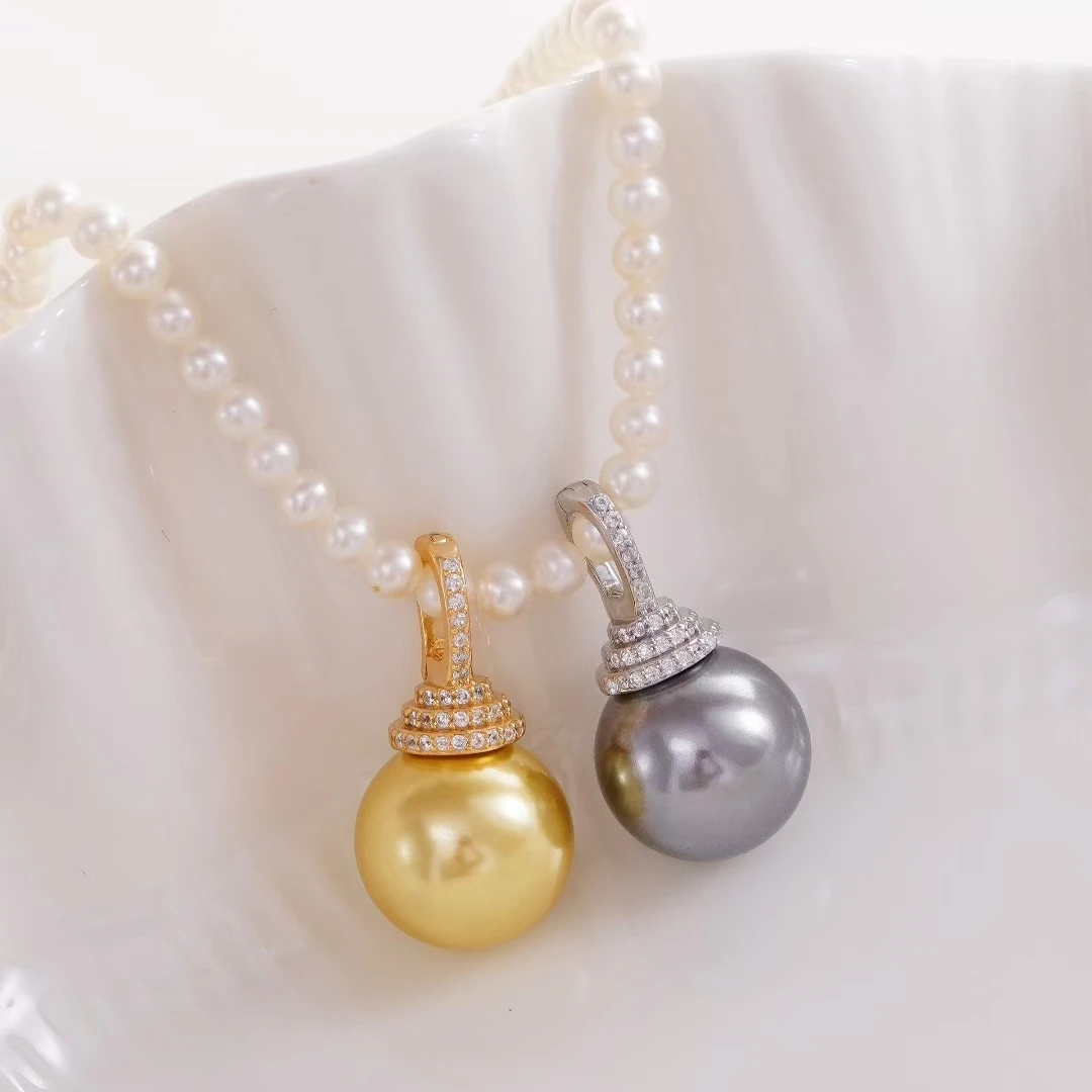 

Wholesale 925 Sterling Silver Pendant Mounts Base Findings Settings Mountings Jewelry Fittings for 12-13mm Pearls 3pcs/lot