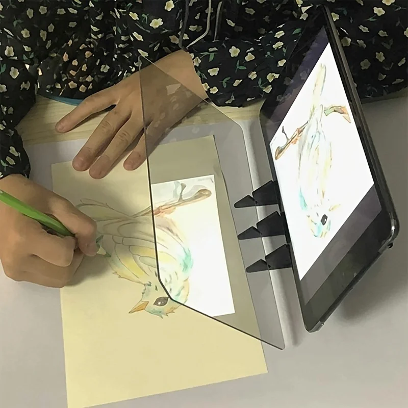 Portable Optical Drawing Copying Board Imitation Tracing With Projection Screen Learning Tool Suitable For Mobile Tablet