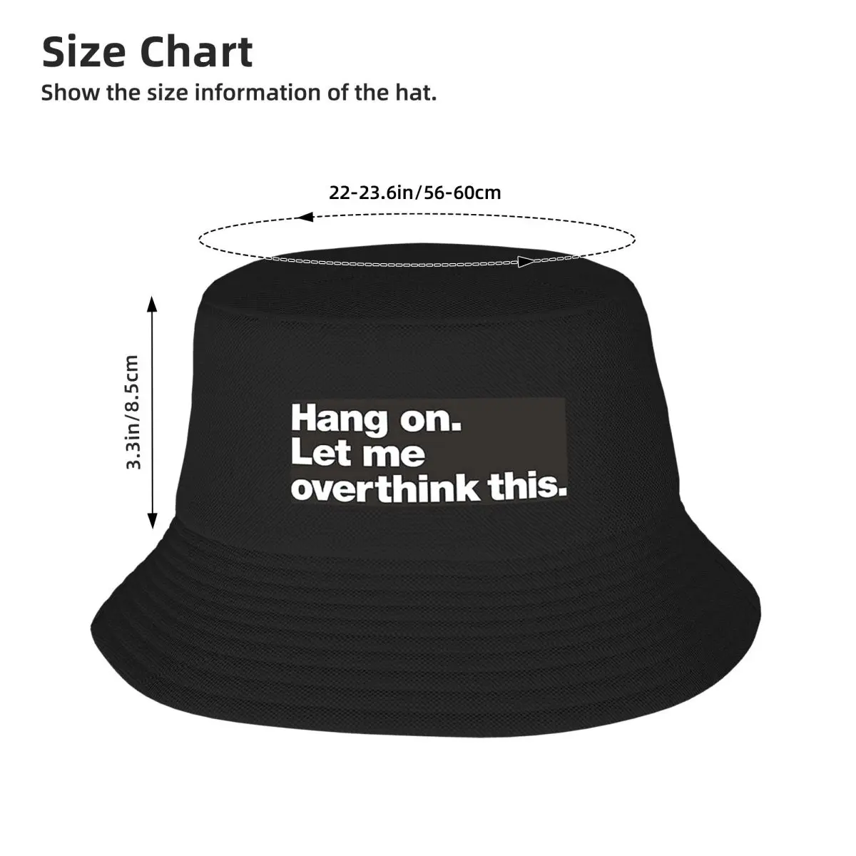 Hang On Let Me Overthink This Bucket Hats Panama For Kids Bob Hats Fashion Fisherman Hats Summer Beach Fishing Unisex Caps