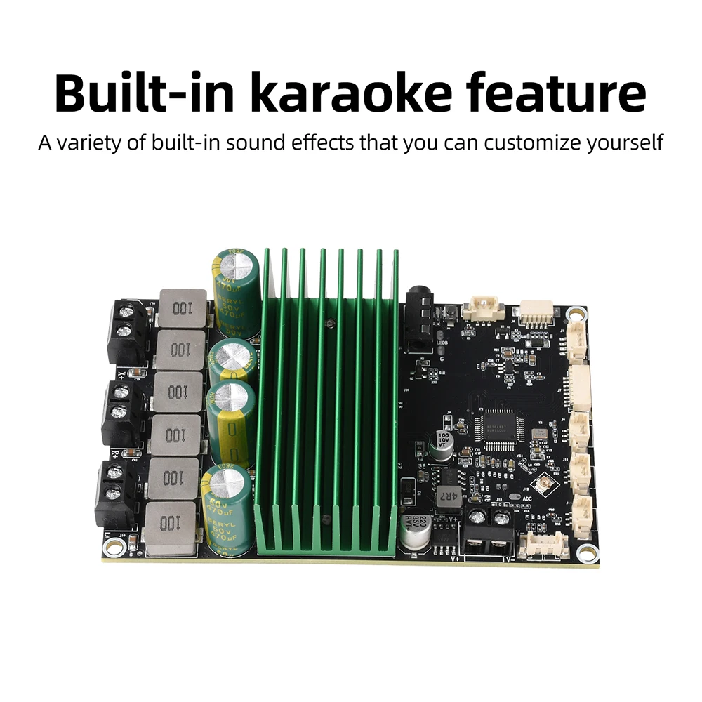 TPA3116 Bluetooth 2.1-Kanal-Verstärkerplatine, hohe Leistung 2x50W+100W 2x150W mit mobile App-Tuning für Heimkaraoke, Auto-Audio, DIY – Detail 6
