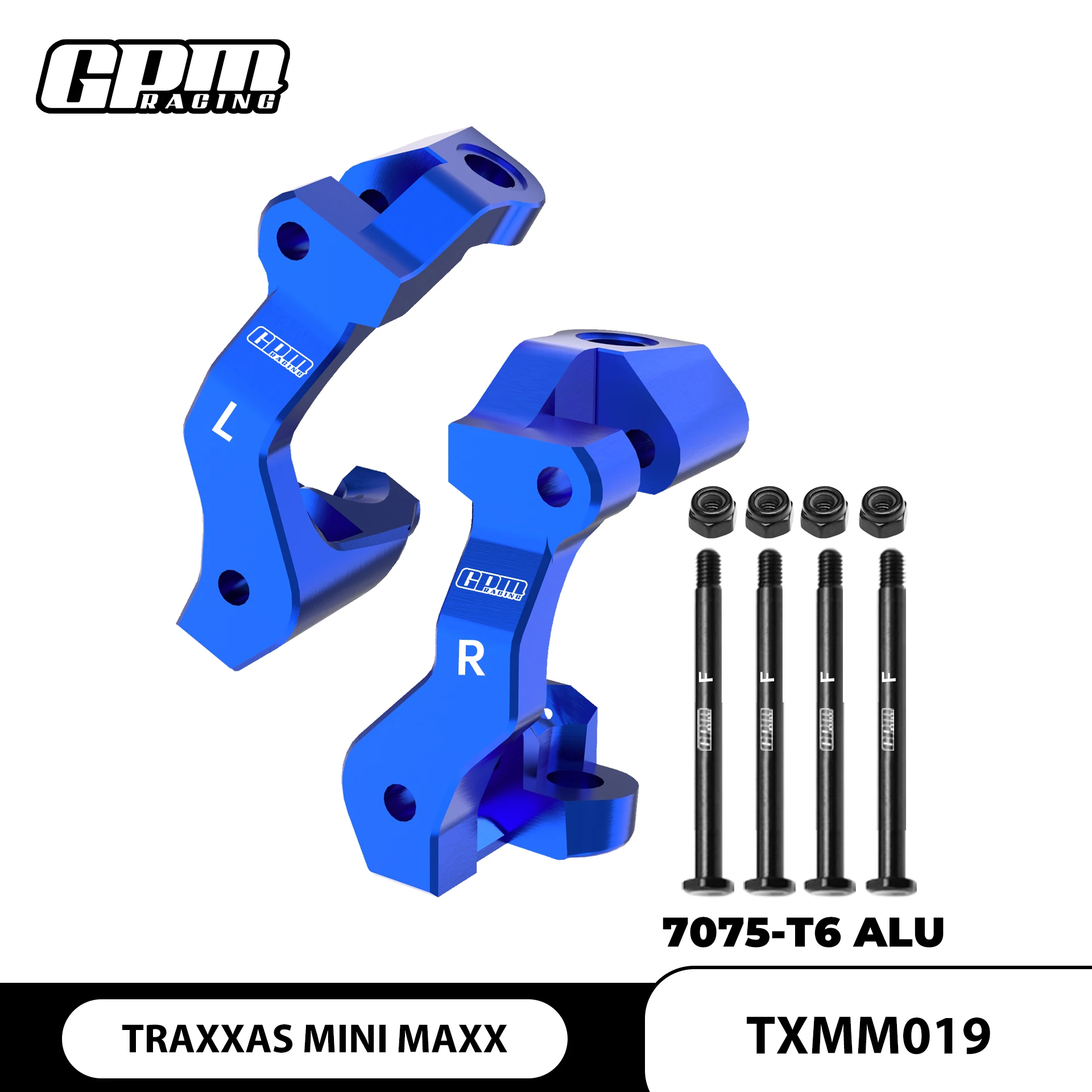 GPM 7075 Alloy Front Caster Blocks (C-Hubs) For TRAXXAS Mini Maxx / Mini XRT / Mini Slash / Mini Rally
