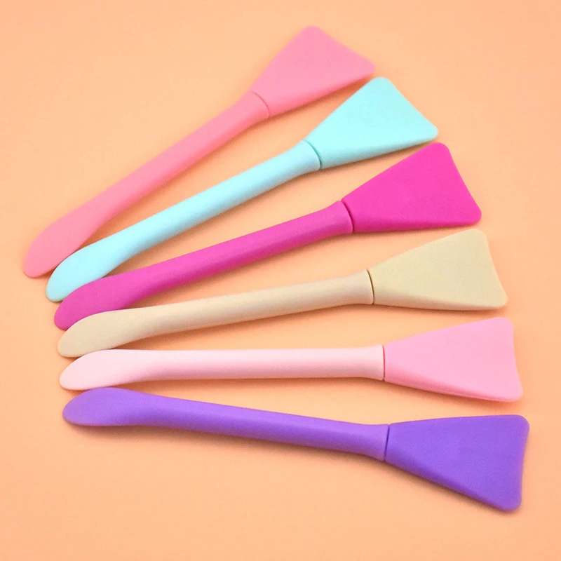 Cepillo de silicona para mascarilla Facial, herramienta de belleza de silicona suave, aplicador de máscara de barro Facial, cepillo de doble cara, herramienta de belleza cosmética