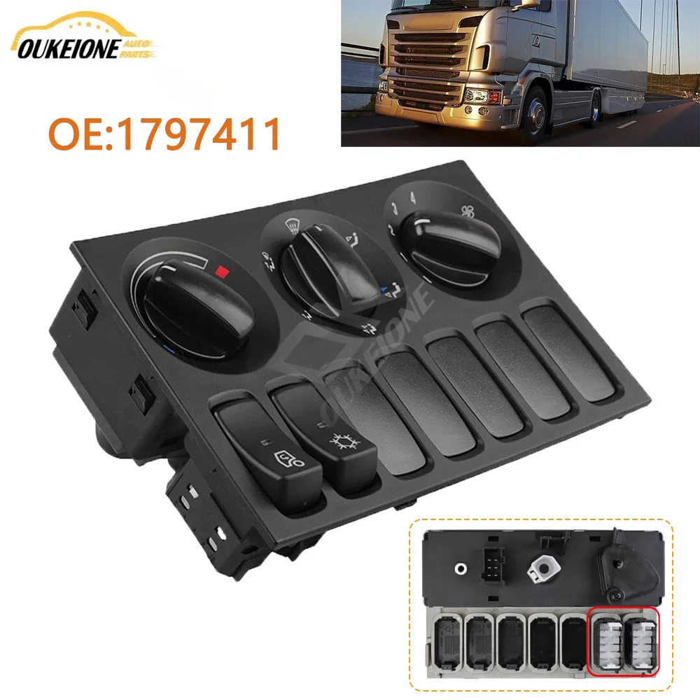 

1797411 для панели управления Scania P G R T-Series 2005-2016: комбинированный переключатель климат-контроля и отопителя для грузовиков
