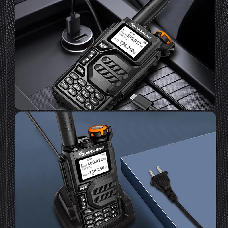 Quansheng UV K5 Walkie Talkie UV K6 UV K58 Two Way Radio 50-600MHz FM Radio NOAA Scrambler /DTMF Amateur Wireless Frequency Copy