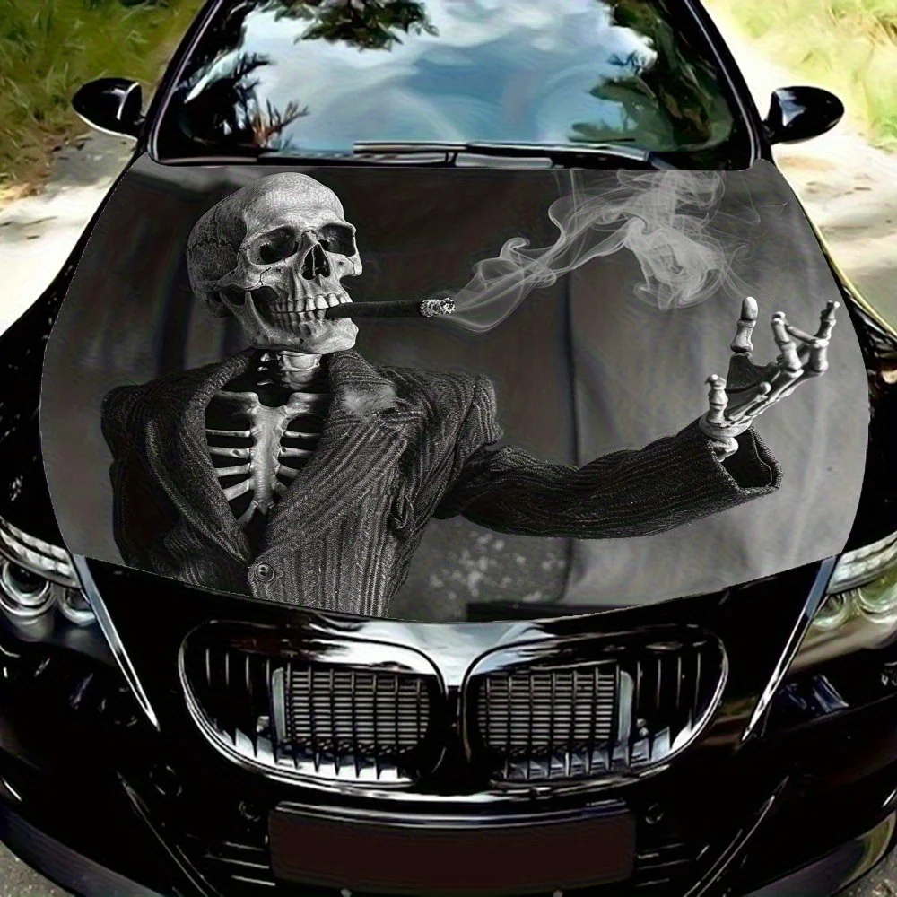 

Скелет для курения сигар, обертка на капот автомобиля, красочная виниловая наклейка для грузовиков, декоративная графика на капот и автоаксессуары, вода