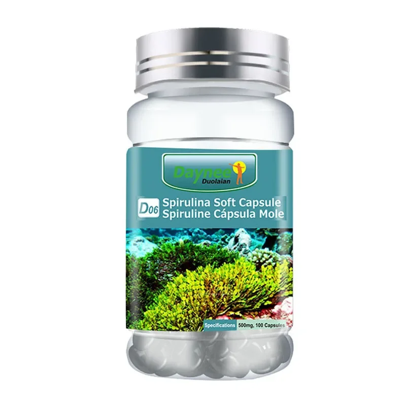 Township-Spiruline Soft Capsule, Améliorer l'immunité, Reconstituer et équilibrer la nutrition tous les jours, 2 bouteilles