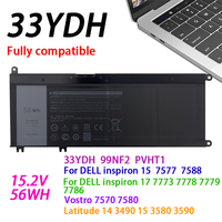33YDH 56WH Battery For Dell Inspiron 17 7000 77787779 7786 7773 Inspiron 15 7577 G3 3579 Latitude 13 3380 14 3490 15 3590 3580