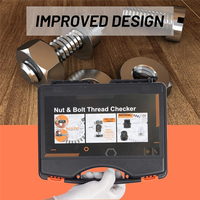A33Z-44Pcs Nut And Bolt Thread Checker Standard And Metric Set Thread Identifier Screw Size Gauge 23 Inch & 21 Metric