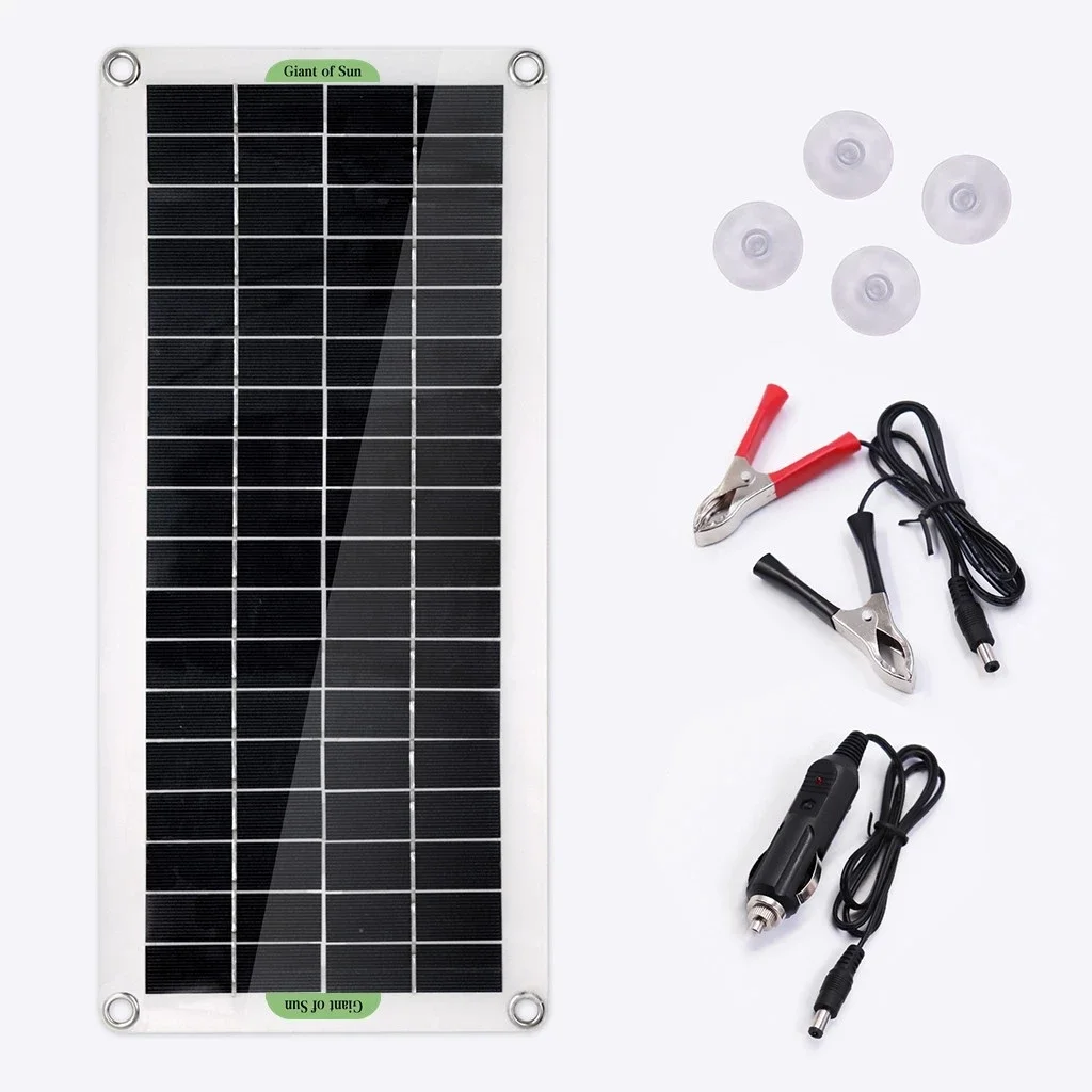 Sistema di energia solare 220V 30W 60A Controller pannello solare caricabatterie 220W Inverter Kit USB completa rete domestica alimentazione da campeggio